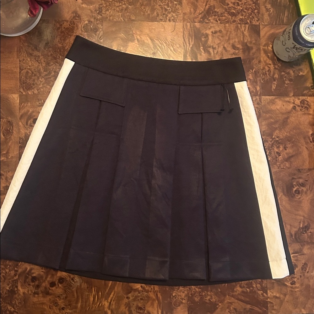 Marni pleated mini Black& White Skirt
